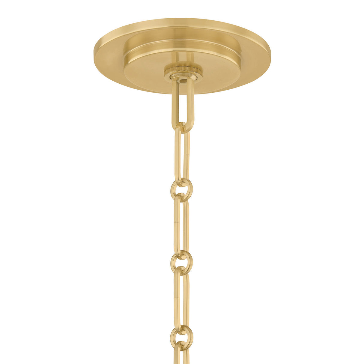Patrice Large Pendant 20", Matte White and Aged Brass