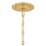 Patrice Large Pendant 20", Matte White and Aged Brass