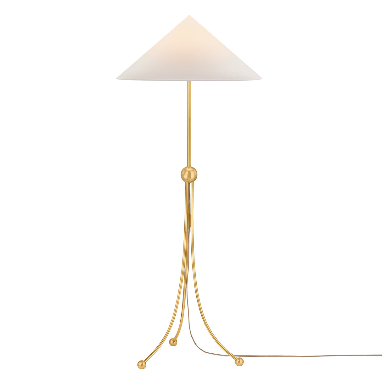 Ivana Floor Lamp 61", Aged Brass