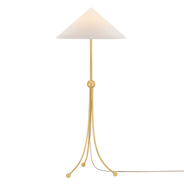 Ivana Floor Lamp 61", Aged Brass