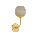 Danica Wall Sconce 12", Aged Brass and Champagne Glass