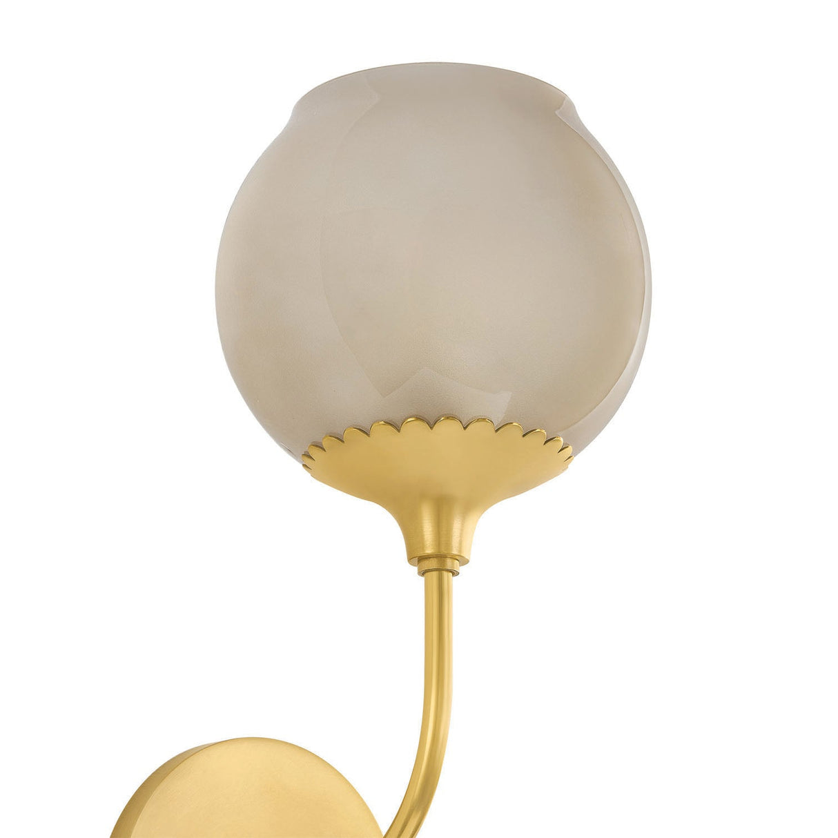 Danica Wall Sconce 12", Aged Brass and Champagne Glass