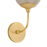 Danica Wall Sconce 12", Aged Brass and Champagne Glass