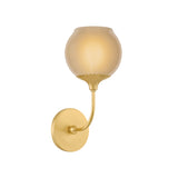 Danica Wall Sconce 12", Aged Brass and Champagne Glass
