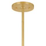 Goldie 5 Light Chandelier 34", Aged Brass and Buttermilk Glass
