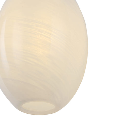 Helena Wall Sconce 15", Aged Brass and Cloud Glass with Alabaster Accents