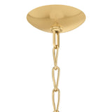 Dion Medium Pendant 17", Aged Brass and Milk Glass with Rattan