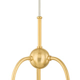 Lilith 3 Light Chandelier 21", Aged Brass with Fabric Shades