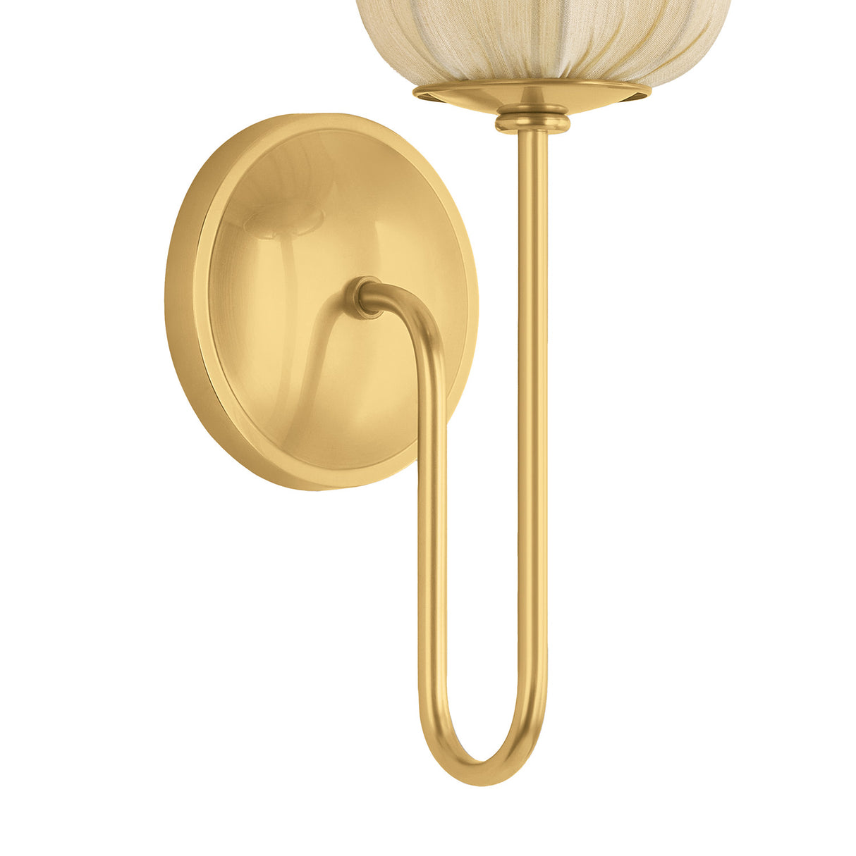 Lilith Wall Sconce 15", Aged Brass with Fabric Shades