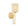 Lilith Wall Sconce 15", Aged Brass with Fabric Shades