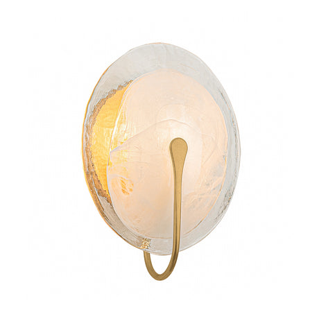 Whitman Wall Sconce 12", Gold Leaf and Art Glass