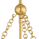 Ravenna Medium Pendant 13", Cream and Aged Brass