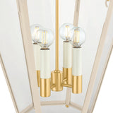Ravenna Large Pendant 16", Cream and Aged Brass