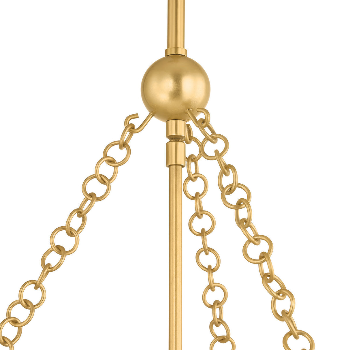 Ravenna Large Pendant 16", Cream and Aged Brass