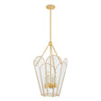 Ravenna Large Pendant 16", Cream and Aged Brass