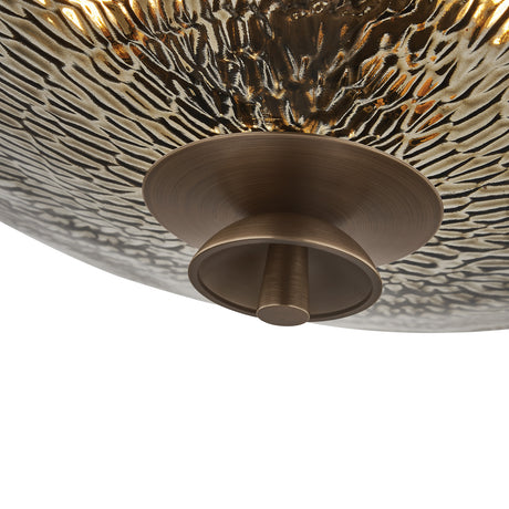 Azaria Semi-Flush 20", Bronze Piastra Glass