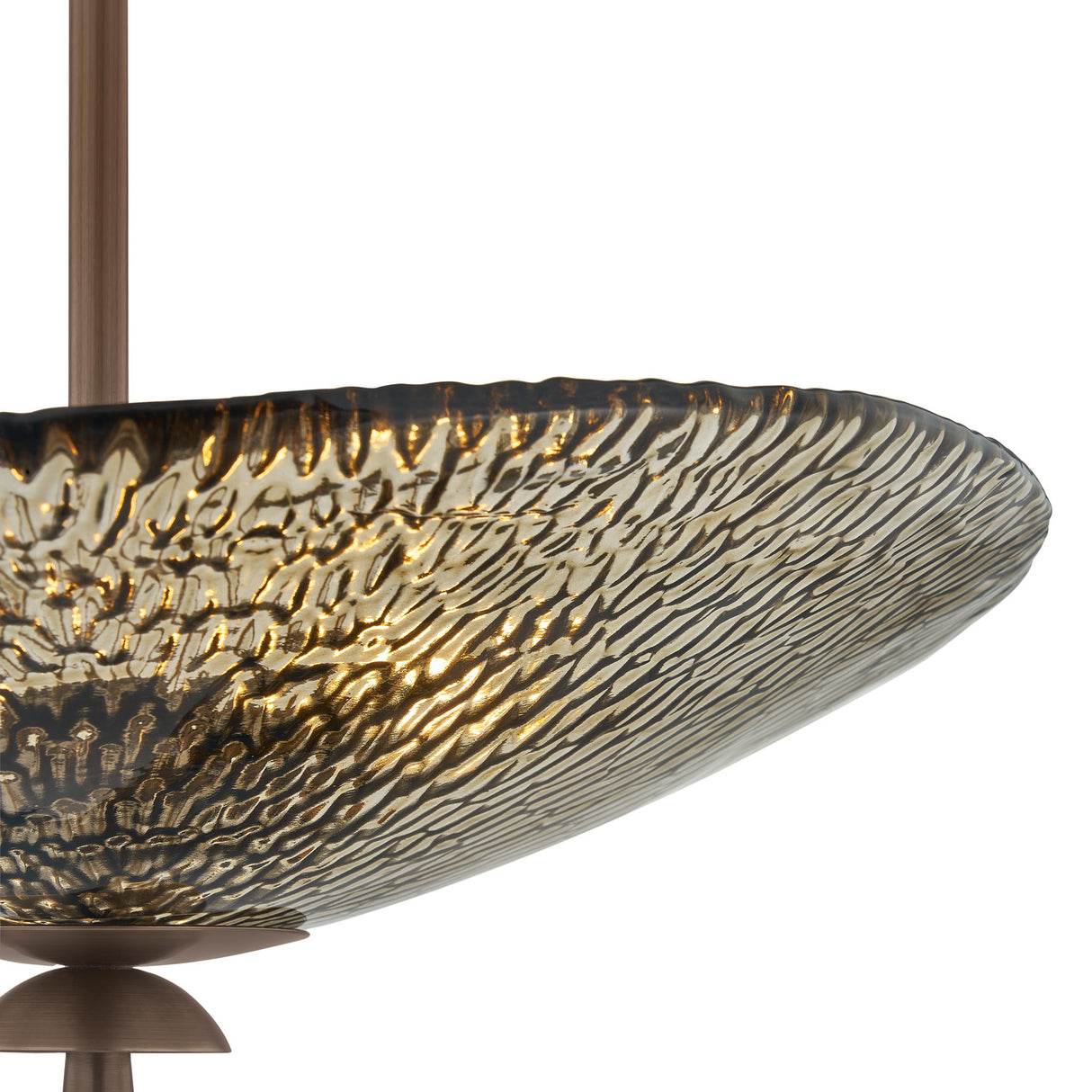 Azaria Semi-Flush 20", Bronze Piastra Glass