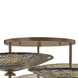 Azaria 3 Shade Semi-Flush 36", Bronze Piastra Glass