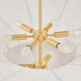 Marcelle Oversized Pendant 40", Aged Brass and Linen