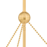 Marcelle Large Pendant 28", Aged Brass and Linen