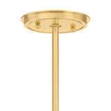 Marcelle Large Pendant 28", Aged Brass and Linen