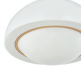 Leonie Pendant 15", Aged Brass and Milk Glass