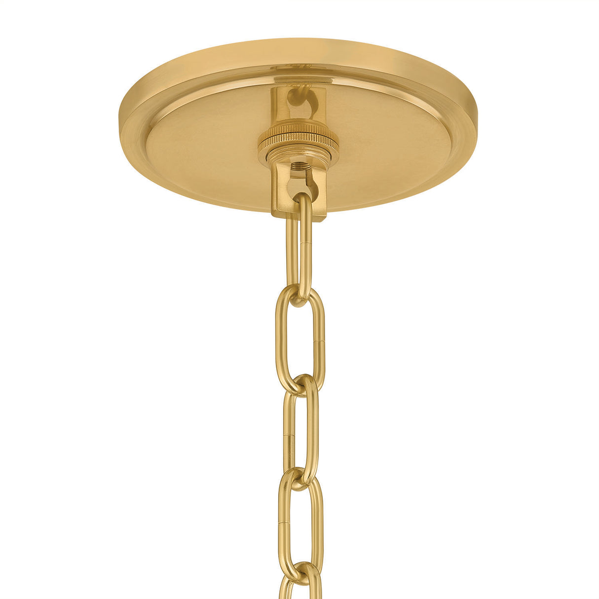 Leonie Pendant 15", Aged Brass and Milk Glass