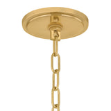 Leonie Pendant 15", Aged Brass and Milk Glass