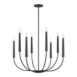Solana 8 Light Chandelier 34", Aged Iron