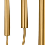 Solana 8 Light Chandelier 34", Modern Brass