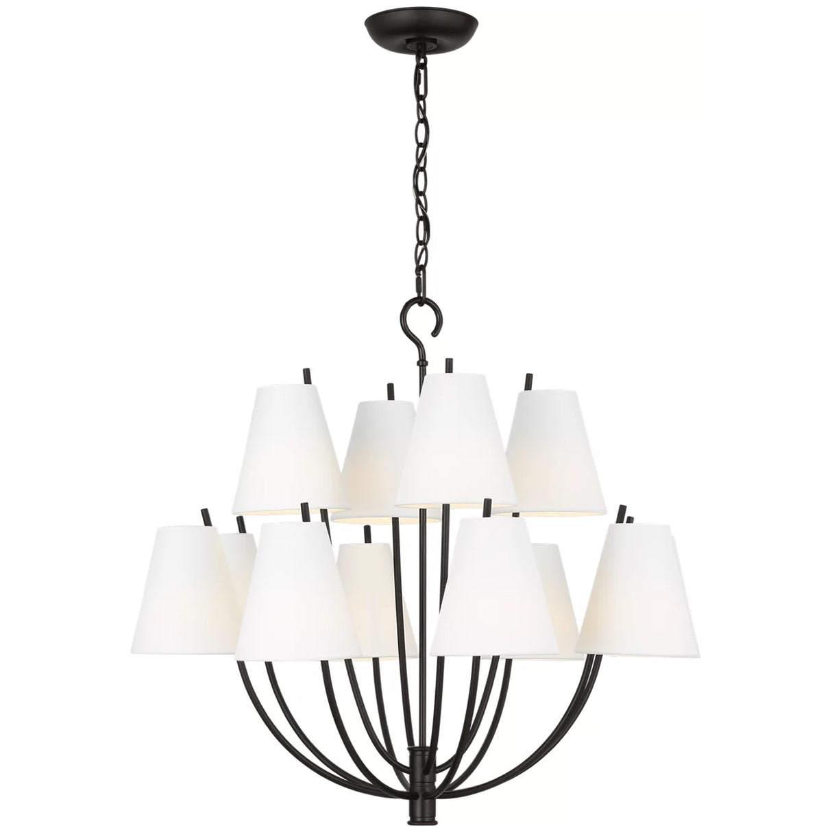 Cordelia 12 Light Chandelier 30", Aged Iron