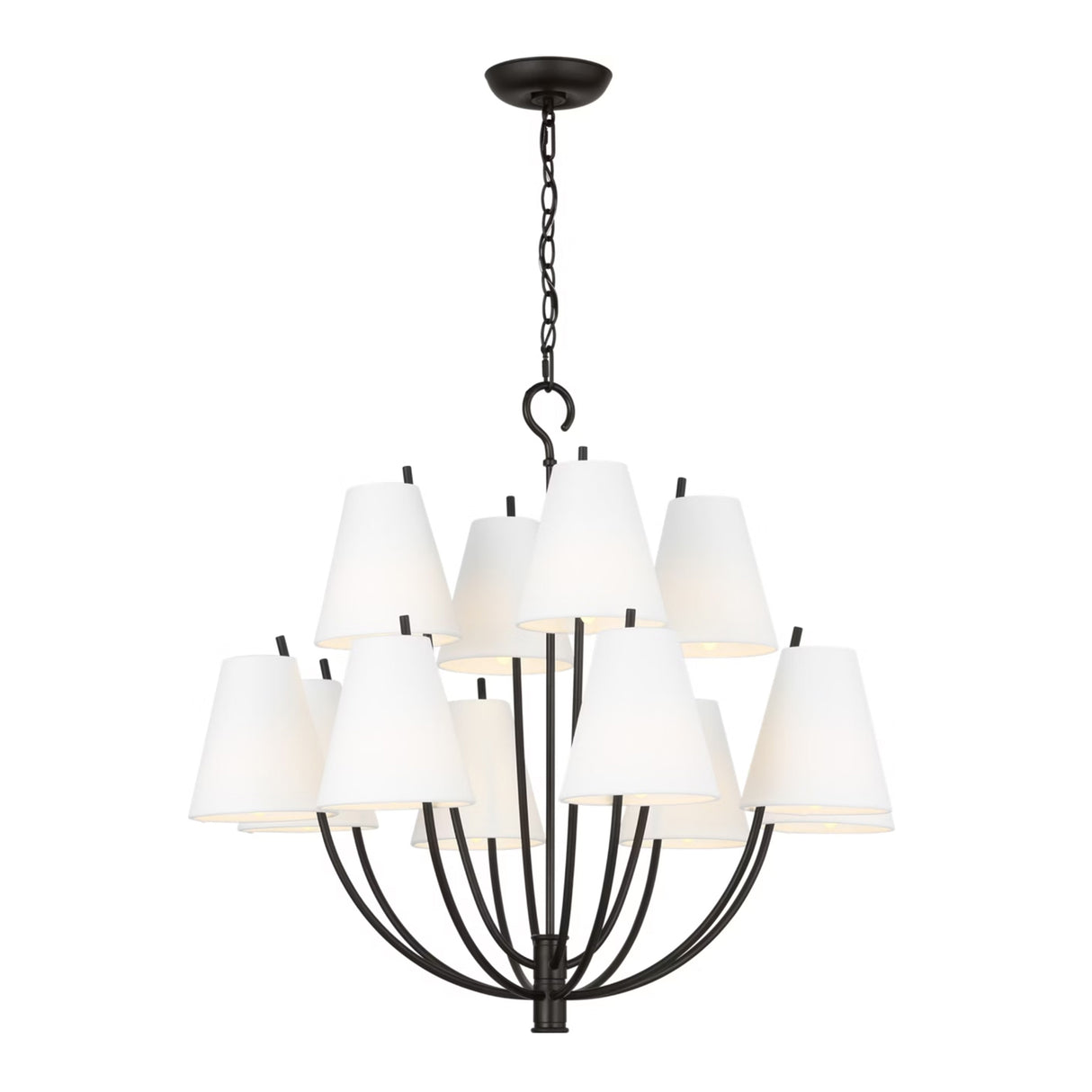 Cordelia 12 Light Chandelier 40", Aged Iron