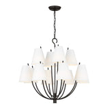 Cordelia 12 Light Chandelier 40", Aged Iron