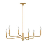 Harwick 6 Light Chandelier 32", Gilded Brass