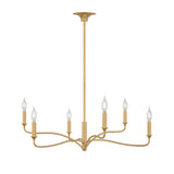 Harwick 6 Light Chandelier 32", Gilded Brass