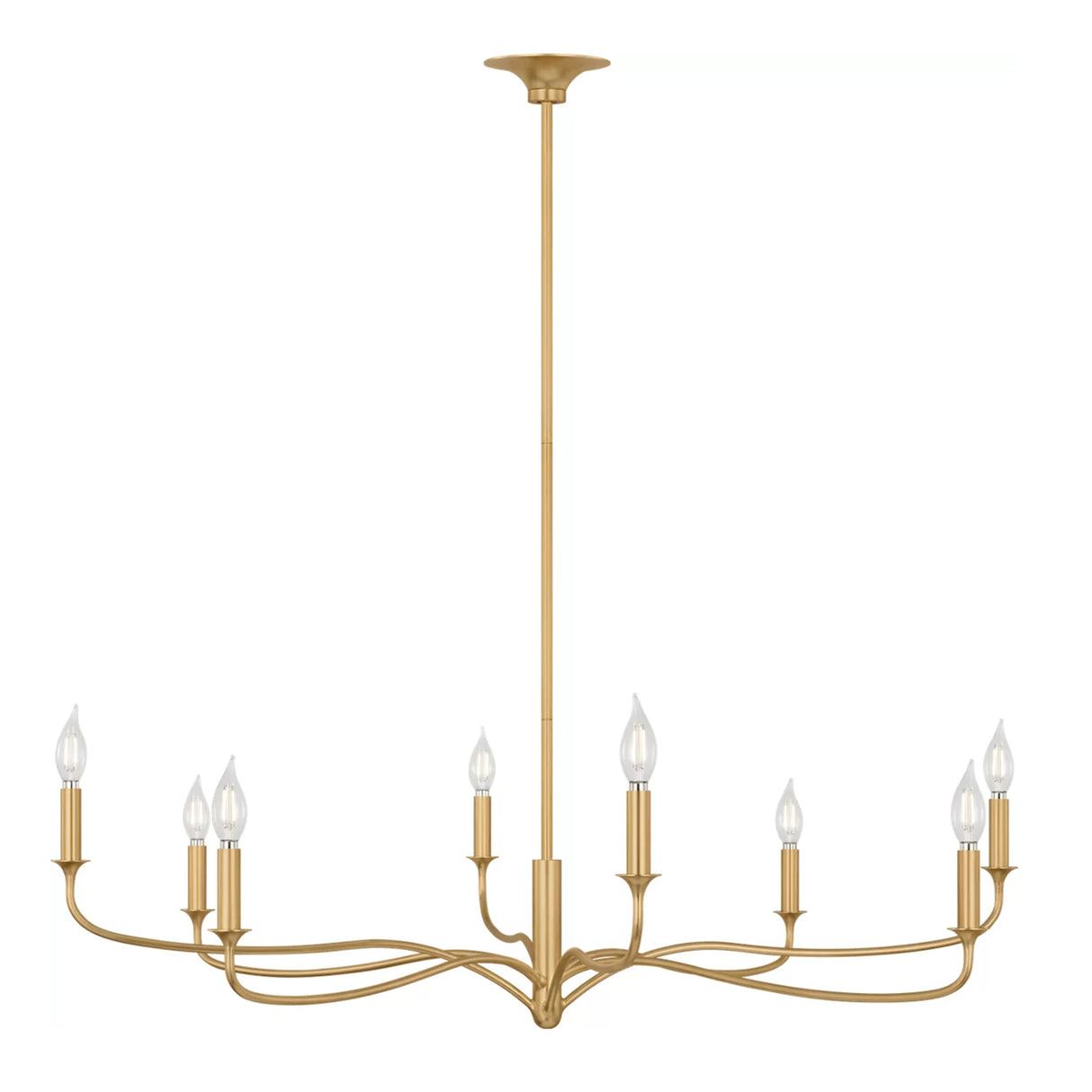 Harwick 8 Light Chandelier 42", Gilded Brass