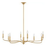 Harwick 8 Light Chandelier 42", Gilded Brass