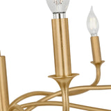 Harwick 8 Light Chandelier 42", Gilded Brass
