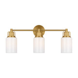 Claxton 3 Light Vanity 24", Modern Brass