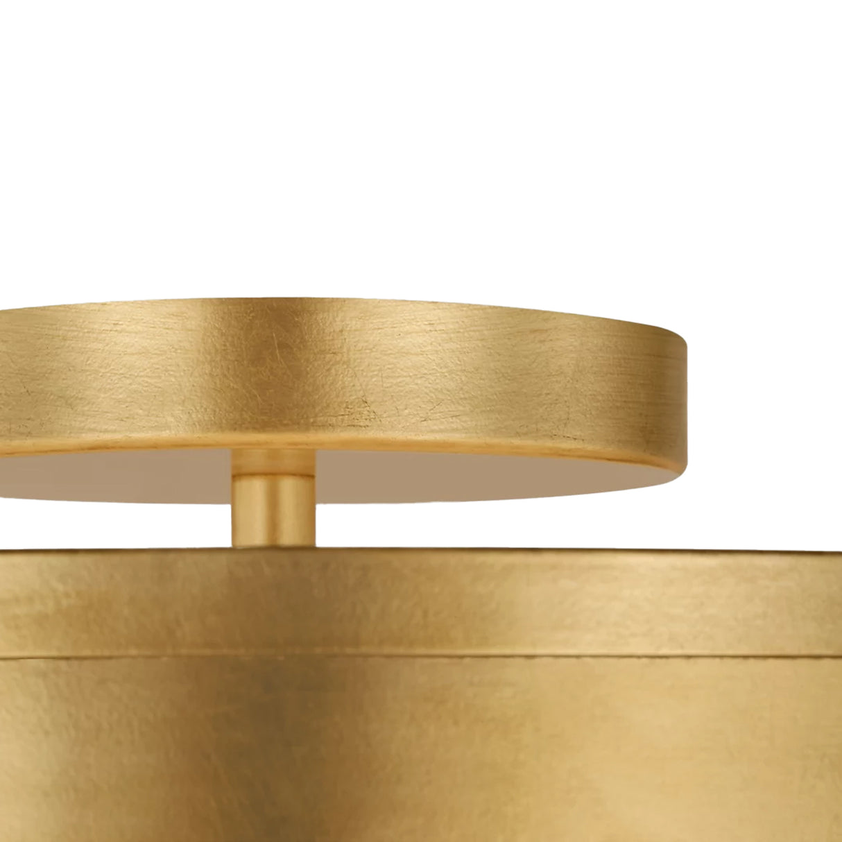 Merton Round LED Semi-Flush 12", Gilded Brass