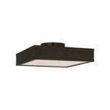 Merton Square LED Semi-Flush 12", Aged Iron
