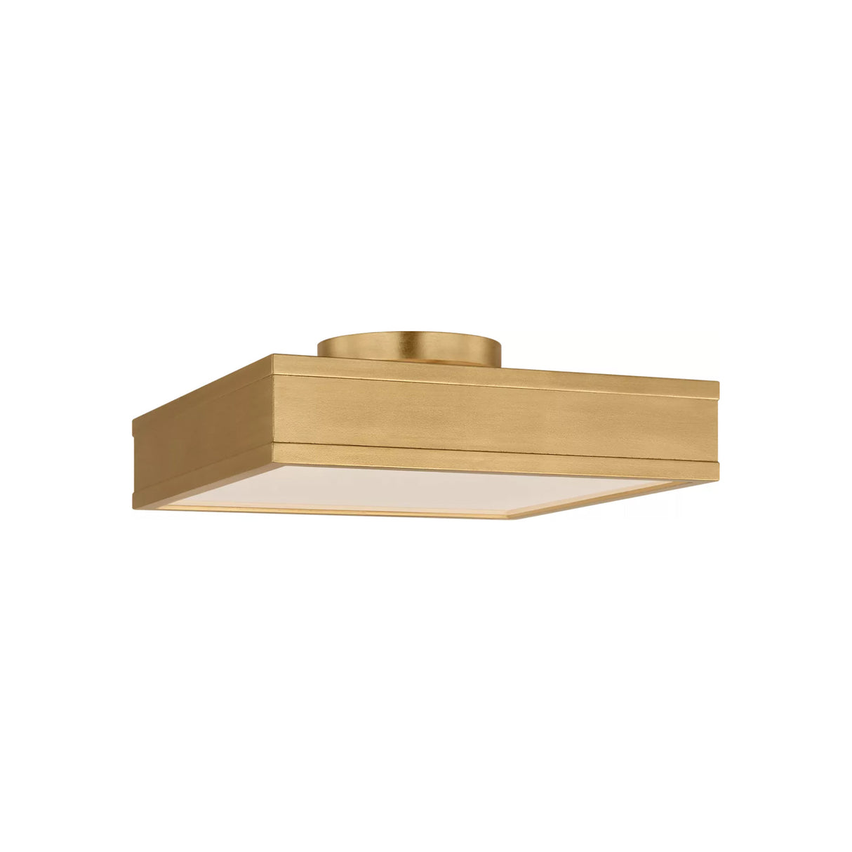 Merton Square LED Semi-Flush 12", Gilded Brass