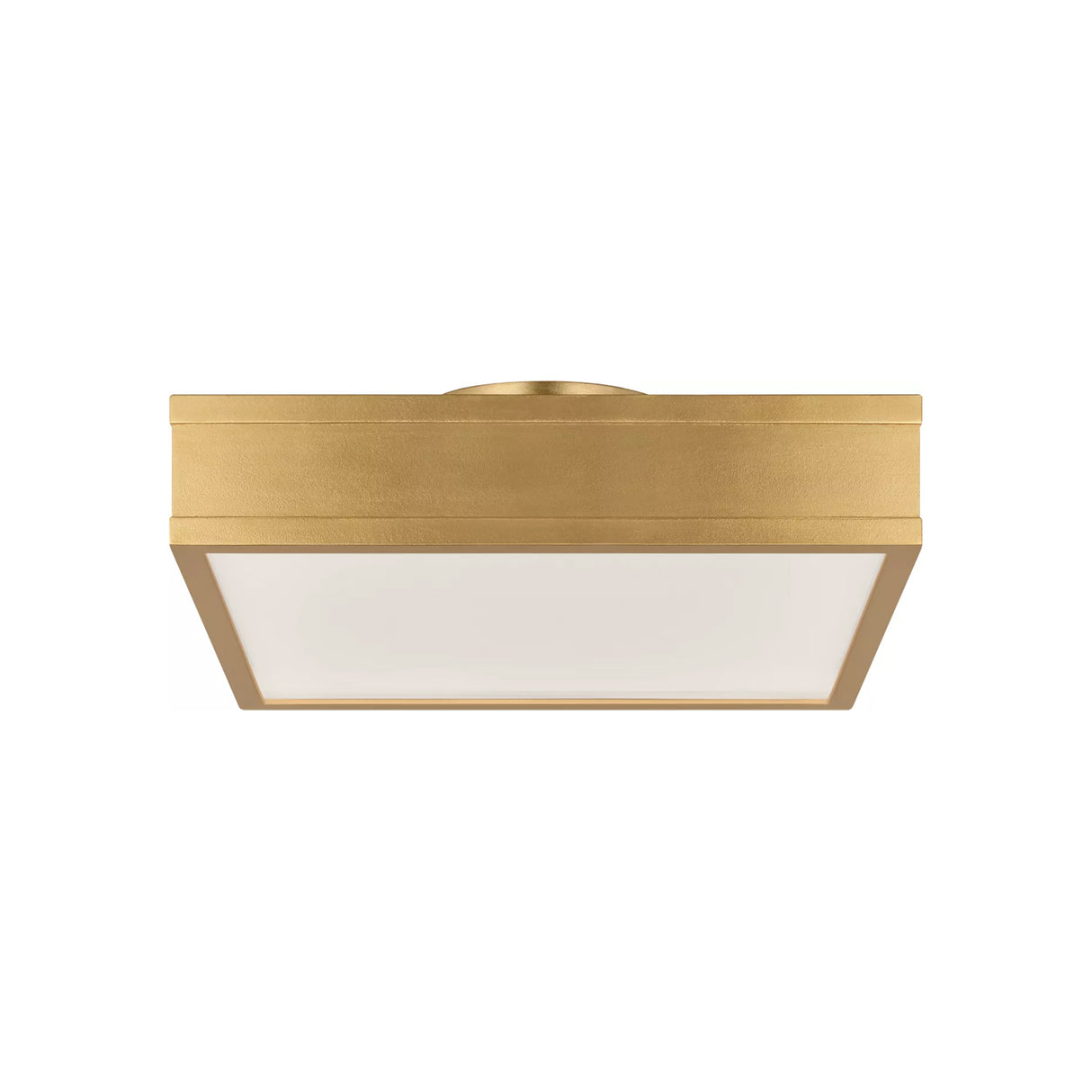 Merton Square LED Semi-Flush 12", Gilded Brass