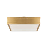 Merton Square LED Semi-Flush 12", Gilded Brass