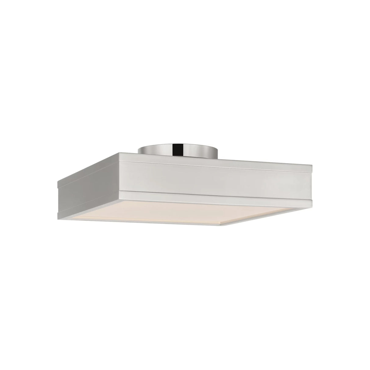 Merton Square LED Semi-Flush 12", Polished Nickel