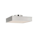 Merton Square LED Semi-Flush 12", Polished Nickel