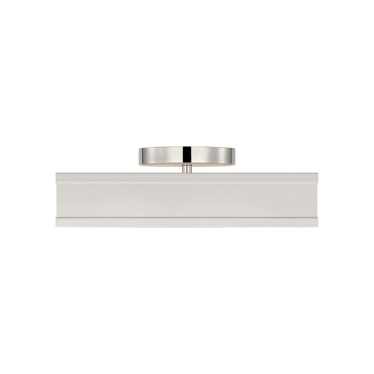 Merton Square LED Semi-Flush 12", Polished Nickel