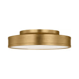 Merton Round LED Semi-Flush 16", Gilded Brass