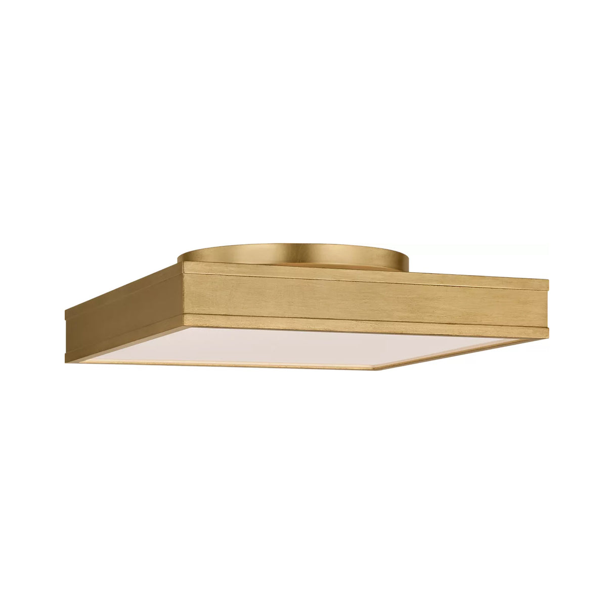Merton Square LED Semi-Flush 16", Gilded Brass