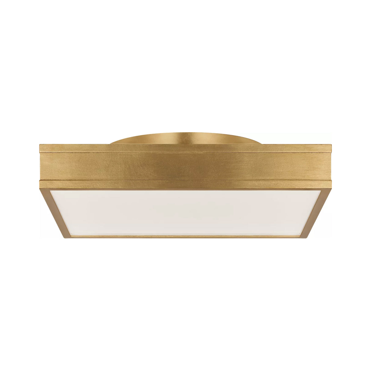 Merton Square LED Semi-Flush 16", Gilded Brass